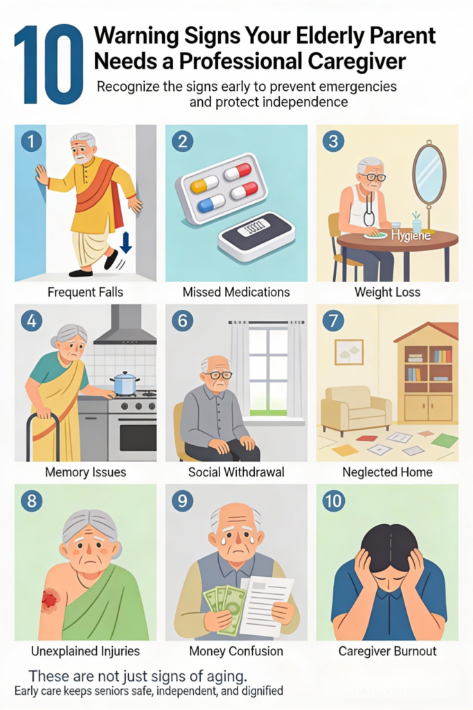 Home safety checklist for seniors showing fall and risk areas
